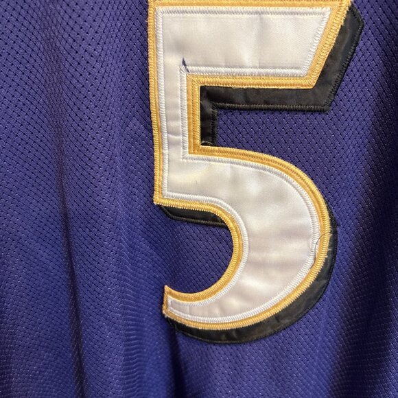 Baltimore Ravens Joe Flacco #5 Authentic NFL Jersey Mens Size 54 Reebok Purple - Picture 4 of 9